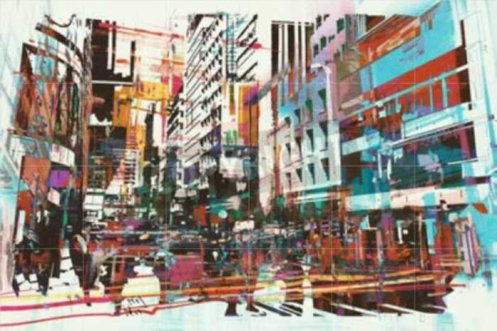 Abstract Art of Cityscape Illustration Painting 52675610 - Image 1
