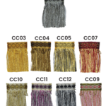 BULLION FRINGES H115 BRAID WITH CUT FRINGES 100mm - Per Meter Color : CC03