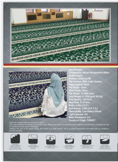 Rafeeq Roma Maroon Mosque Carpet Wallpaper Carpets Distributors
