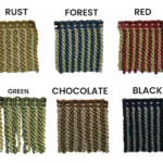 BULLION FRINGES T190 LUREX 95mm - Per Meter Color :GREEN