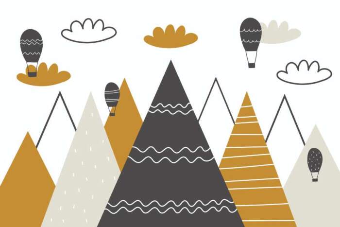 Children20Hand20Drawn20mountain20Air20Balloon20and20Clouds20Illustration20in20Scandinavian20Style20174015166jpg Wallpaper Carpets Distributors