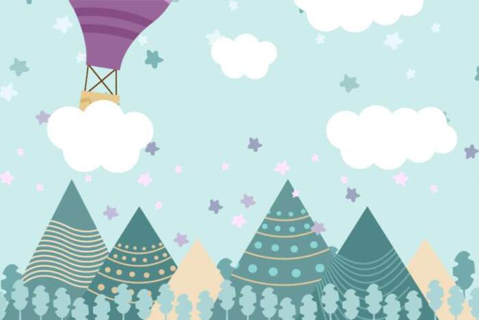 Illustration20Of20Kids20Background20With20Air20Balloon20And20Forest20Hill20120405982jpg Wallpaper Carpets Distributors