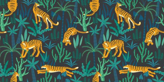 Seamless20Exotic20Pattern20With20Tigers20In20The20Jungle20127594333jpg Wallpaper Carpets Distributors