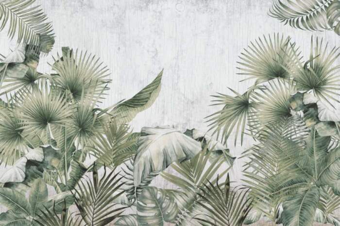 Tropical20Trees20and20Leaves20in20Foggy20Forest20Wallpaper20Design203D20Illustration20182294179jpg Wallpaper Carpets Distributors