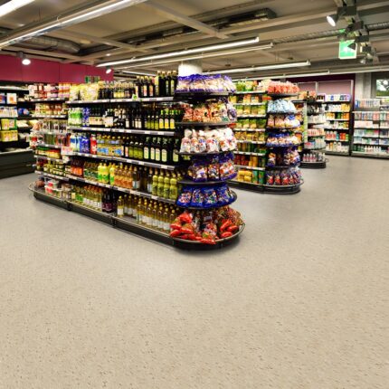 GENEVA SWITZERLAND - SEPTEMBER 18 2015 interior of Migros sup