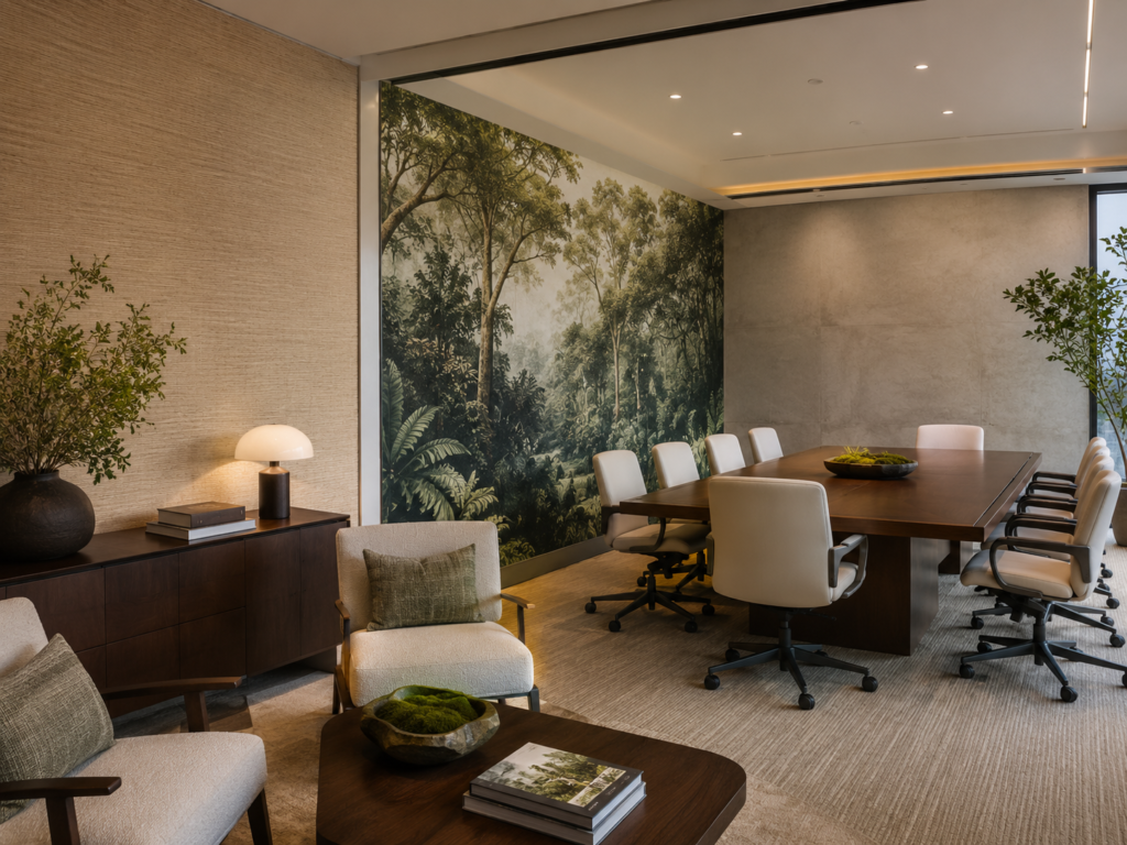 modern office lounge with nature accent Wallpaper Carpets Distributors Wallpaper Carpets Distributors